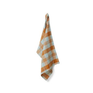 Vida Plaid Tea Towel - Amber & Blue